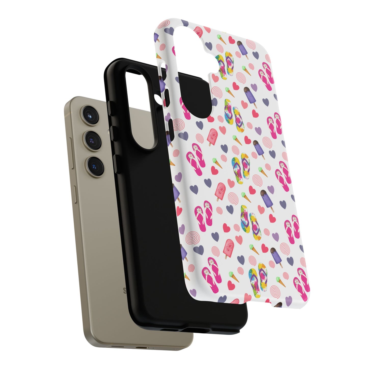 Phone Case Tough Cases - Summer Flip Flops Design