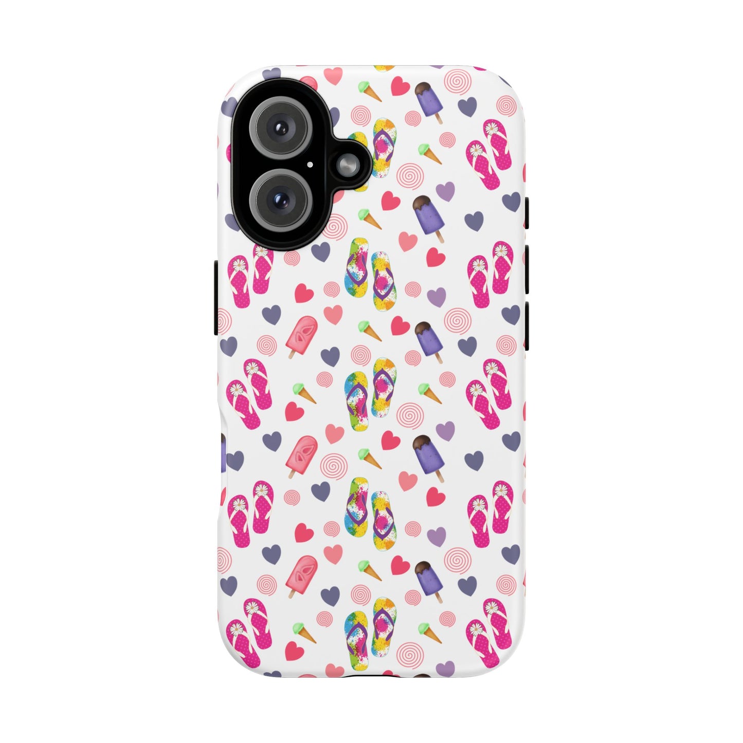 Phone Case Tough Cases - Summer Flip Flops Design