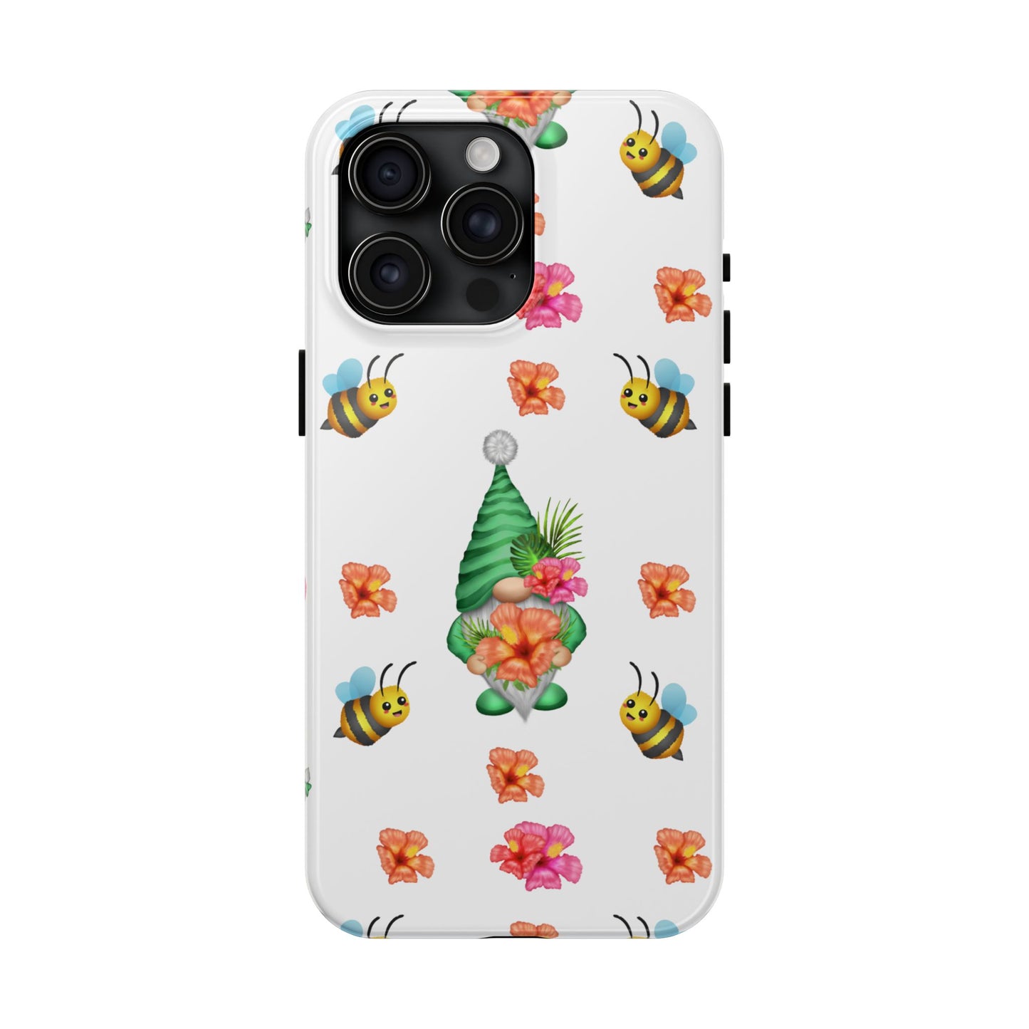 cute tropical gnome pattern with bees on iPhone 14 max case