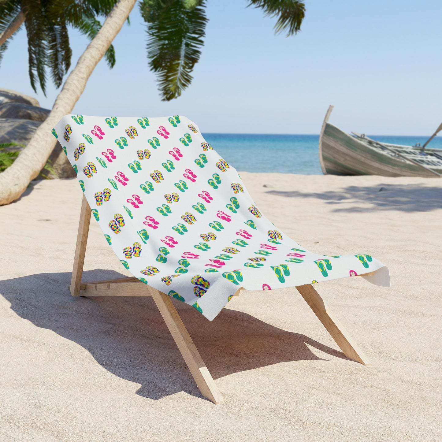 Colorful Tropical Vibes Beach Towel – Perfect for Summer Fun, Pool Parties & Vacations