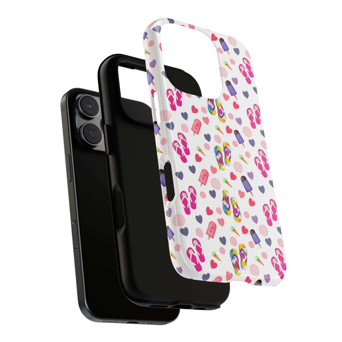 Phone Case Tough Cases - Summer Flip Flops Design
