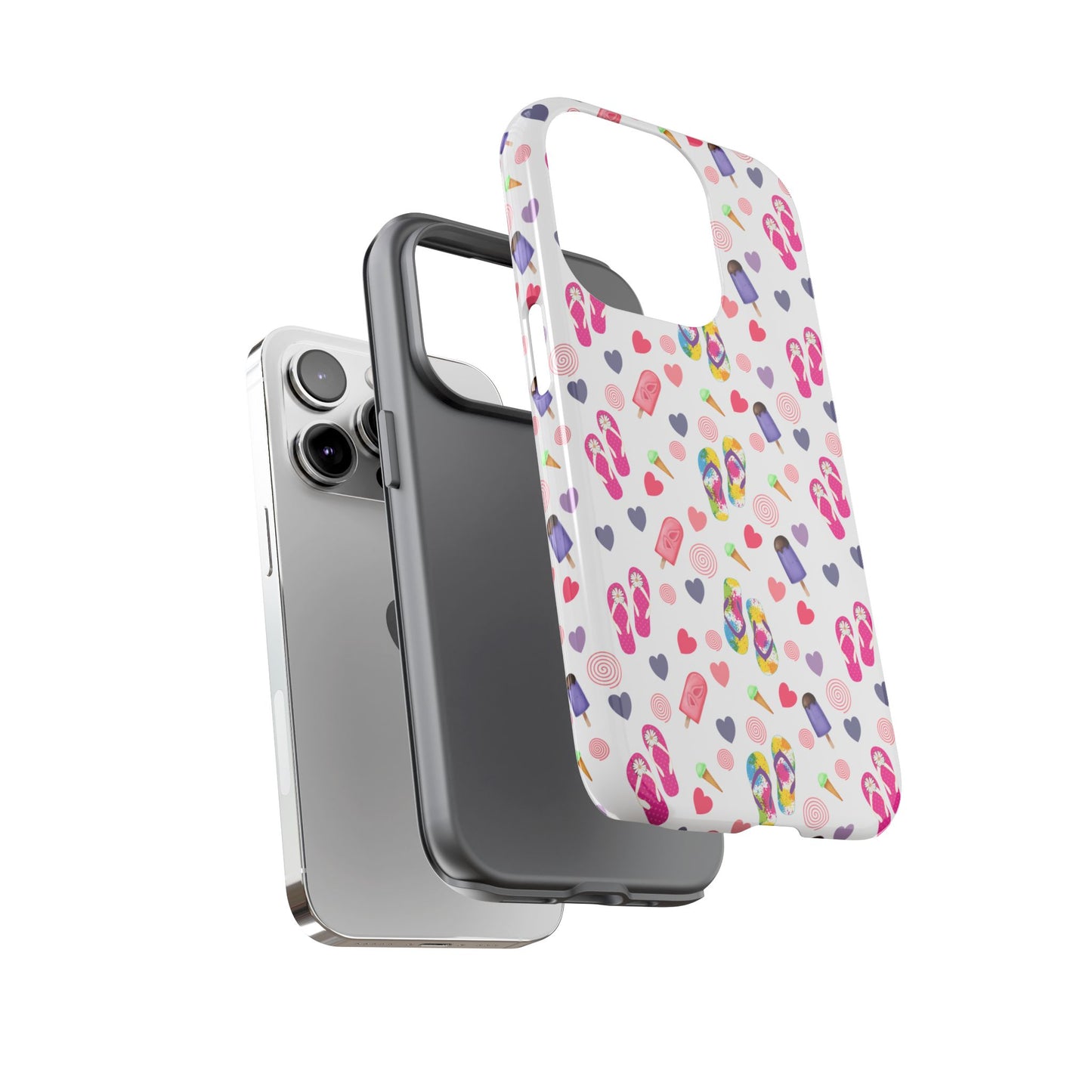 Phone Case Tough Cases - Summer Flip Flops Design