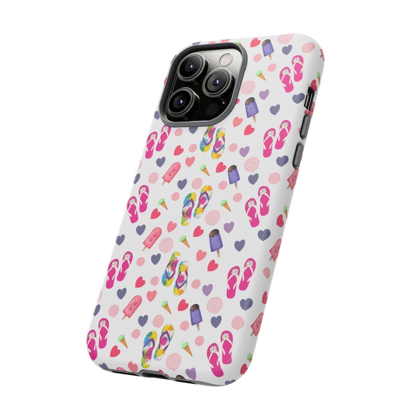 Phone Case Tough Cases - Summer Flip Flops Design