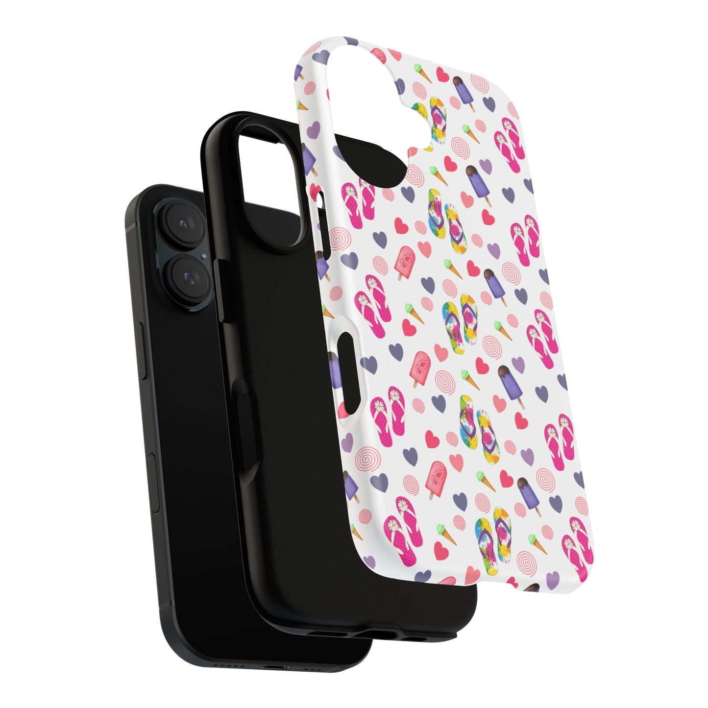 Phone Case Tough Cases - Summer Flip Flops Design