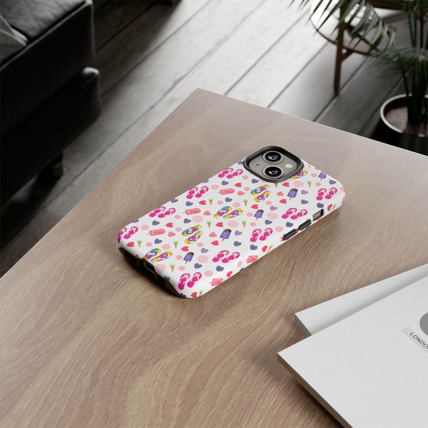 Phone Case Tough Cases - Summer Flip Flops Design
