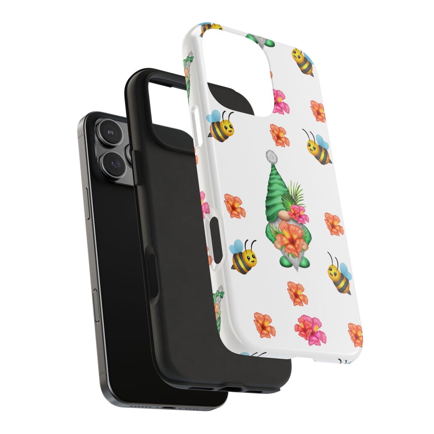 cute tropical gnome pattern with bees on iPhone 15 case