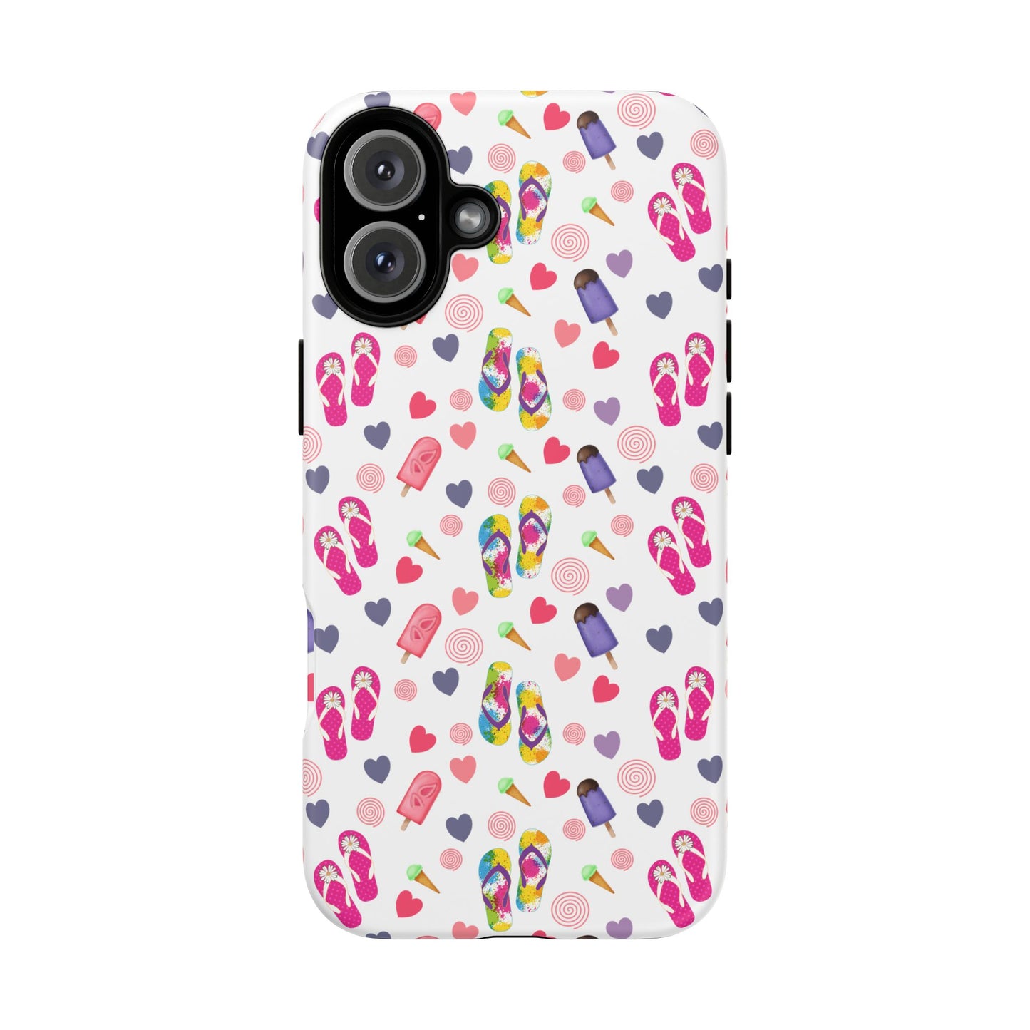 Phone Case Tough Cases - Summer Flip Flops Design