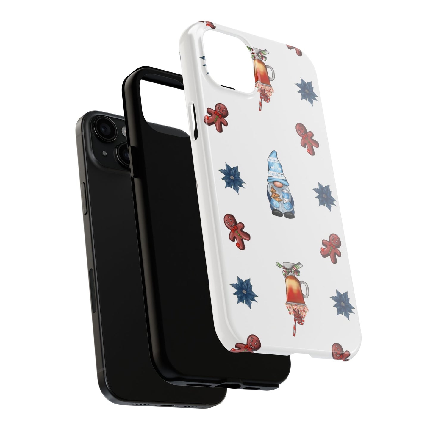 Phone Cases - Christmas Gnome and Gingerbread Man Design