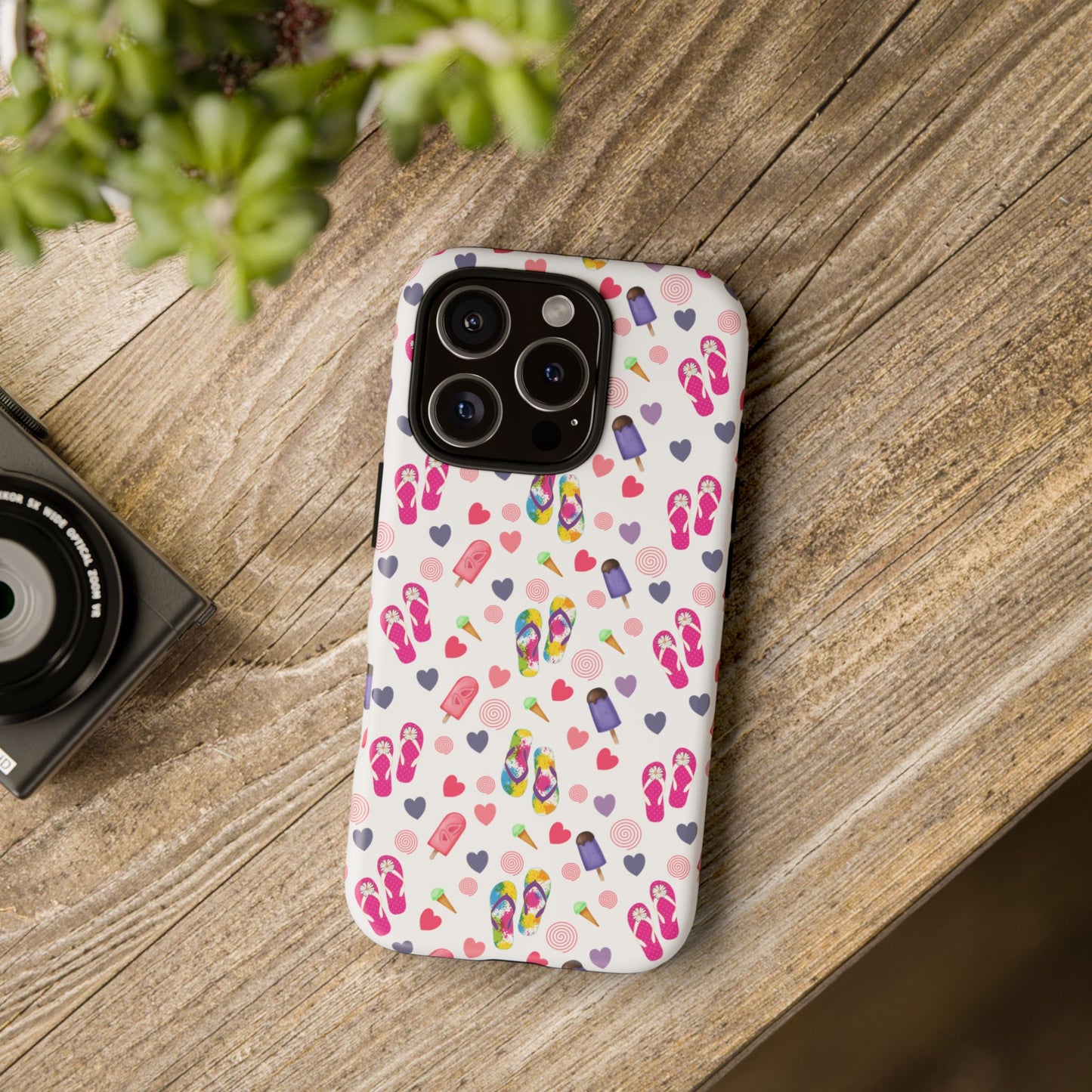 Phone Case Tough Cases - Summer Flip Flops Design