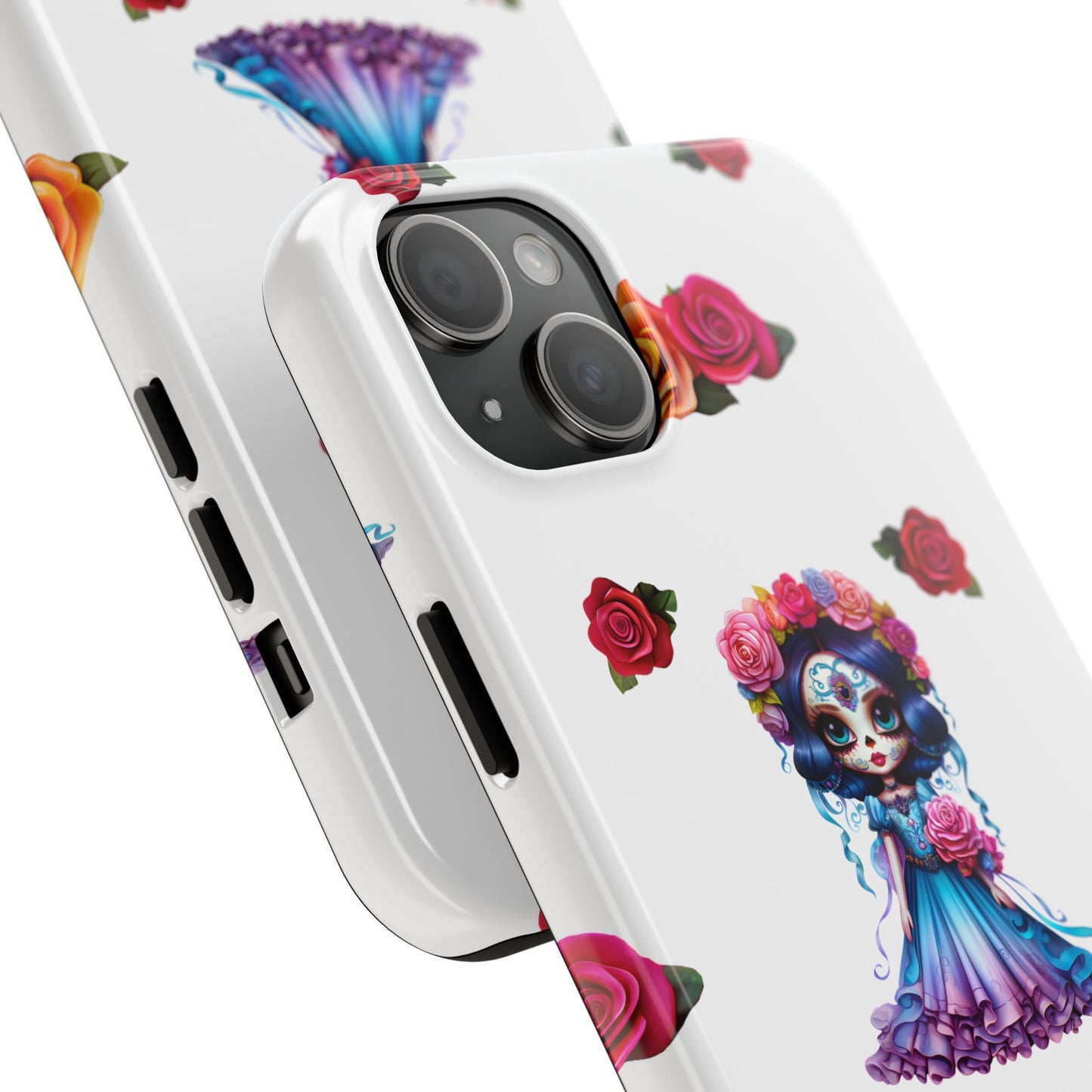 Phone Case - Purple Sugar Skull Day of the Dead Design