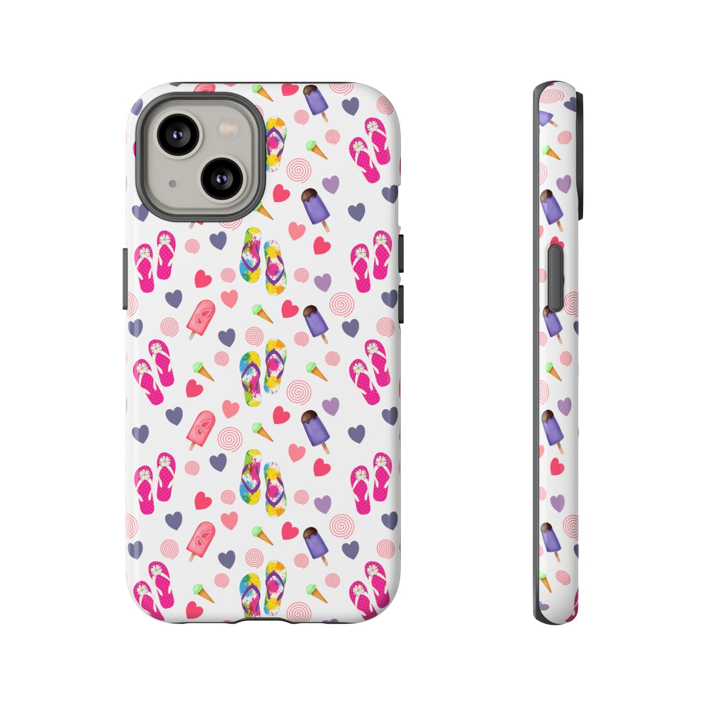 Phone Case Tough Cases - Summer Flip Flops Design