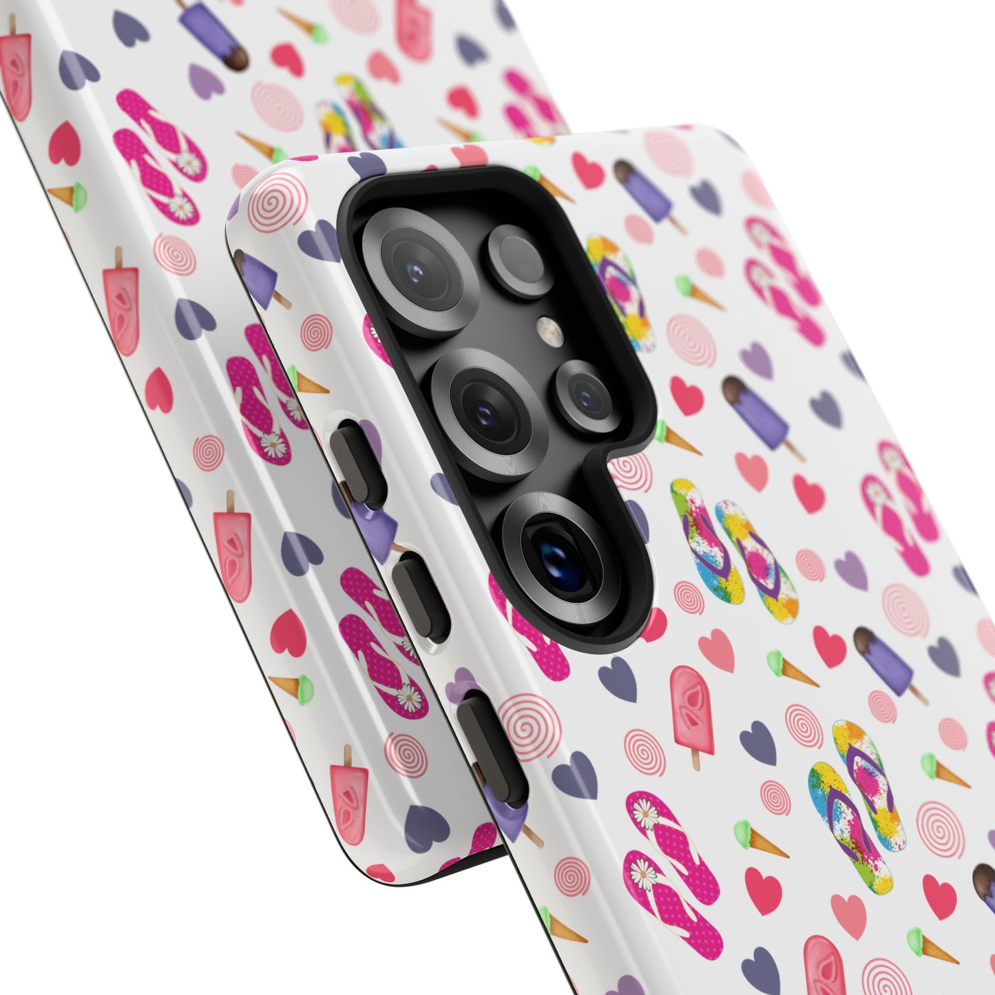 Phone Case Tough Cases - Summer Flip Flops Design