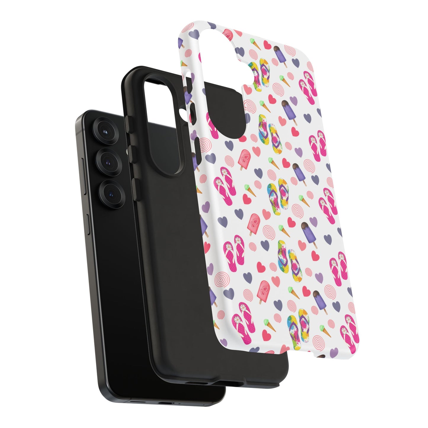 Phone Case Tough Cases - Summer Flip Flops Design