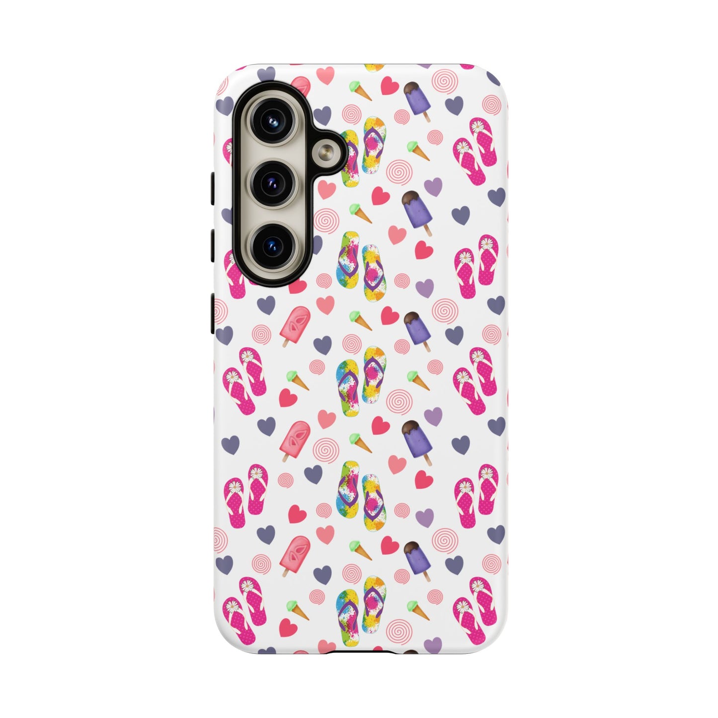 Phone Case Tough Cases - Summer Flip Flops Design