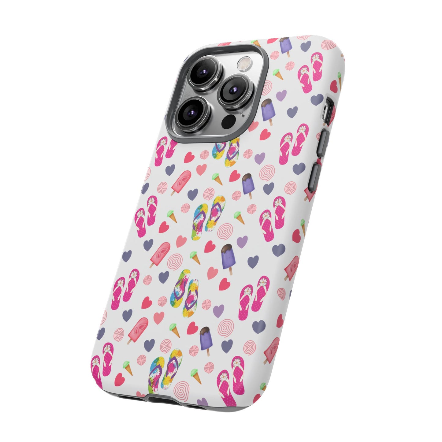 Phone Case Tough Cases - Summer Flip Flops Design