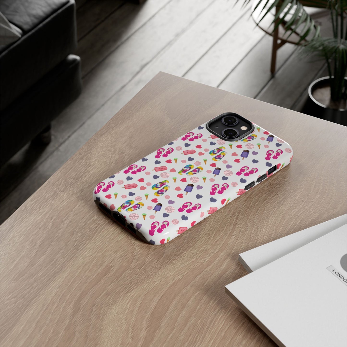 Phone Case Tough Cases - Summer Flip Flops Design