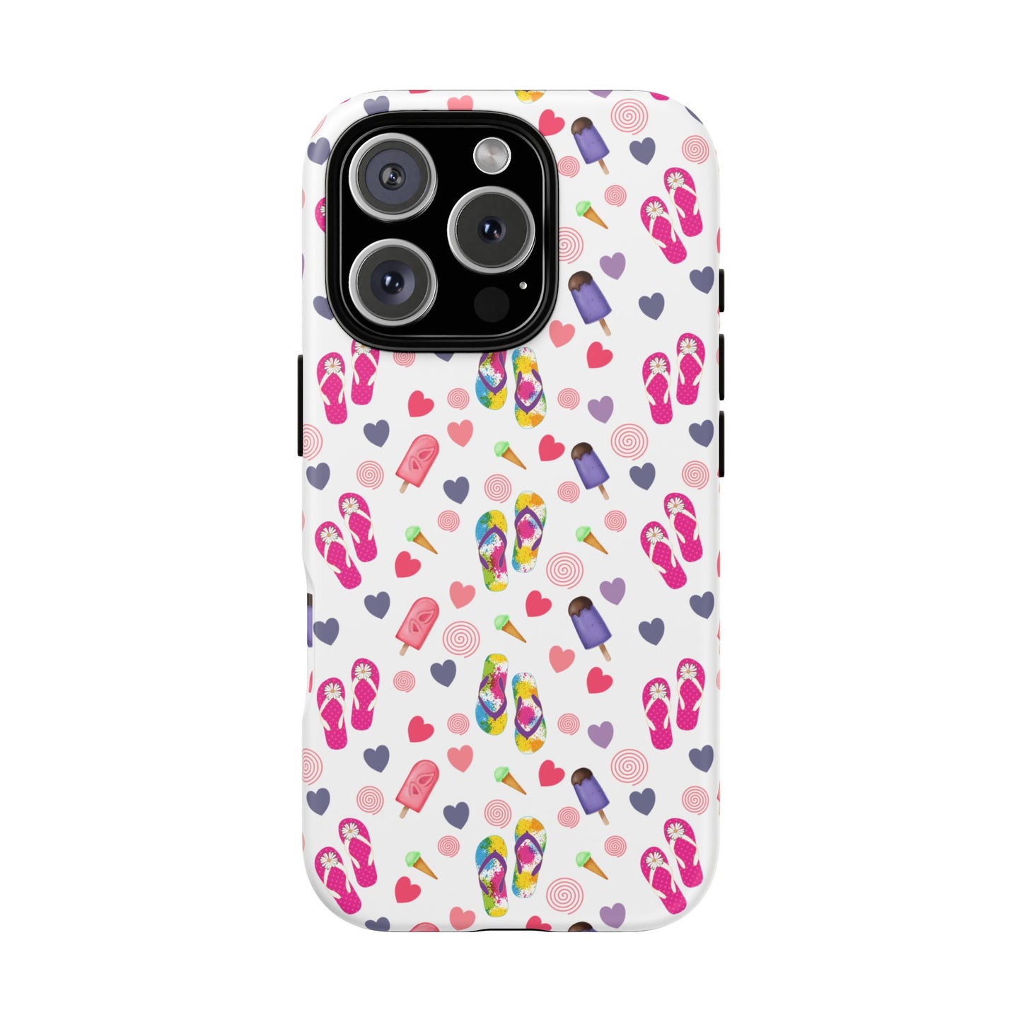Phone Case Tough Cases - Summer Flip Flops Design