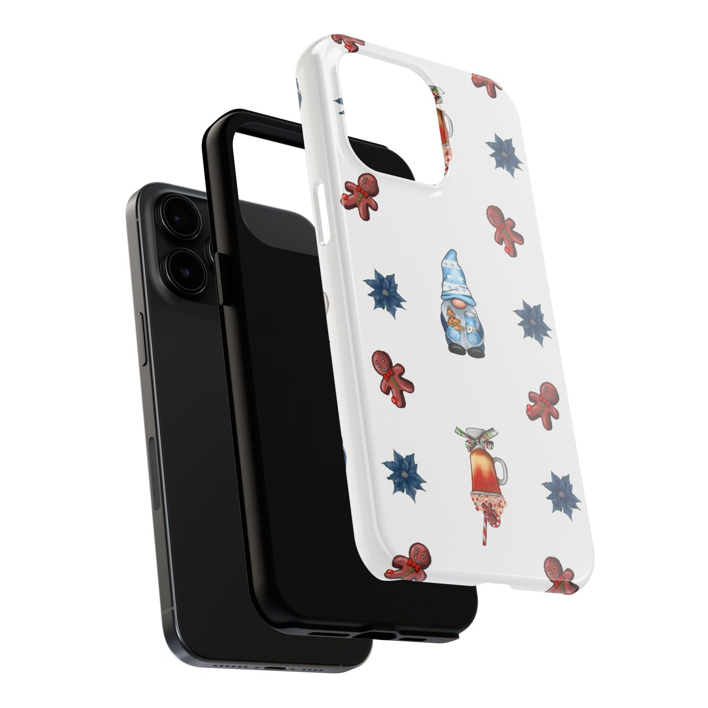 Phone Cases - Christmas Gnome and Gingerbread Man Design