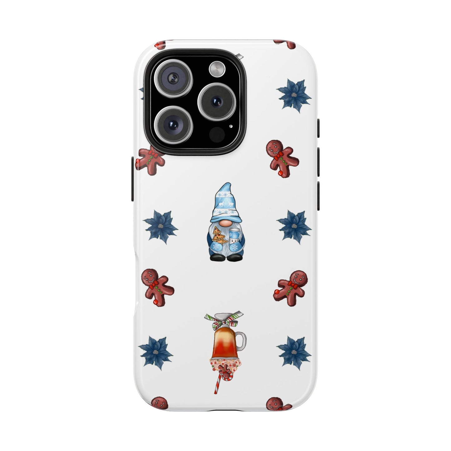 Phone Cases - Christmas Gnome and Gingerbread Man Design