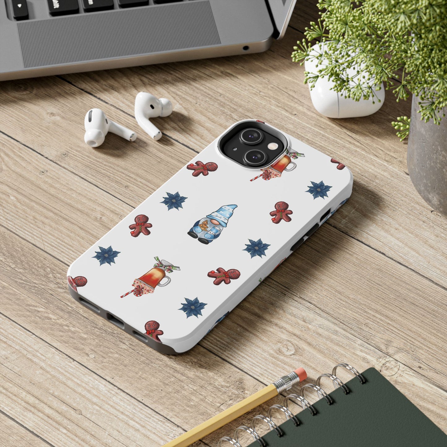Phone Cases - Christmas Gnome and Gingerbread Man Design