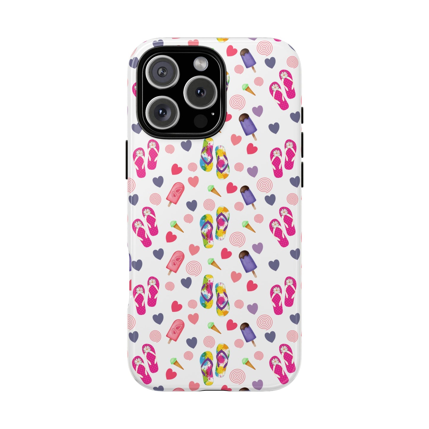 Phone Case Tough Cases - Summer Flip Flops Design