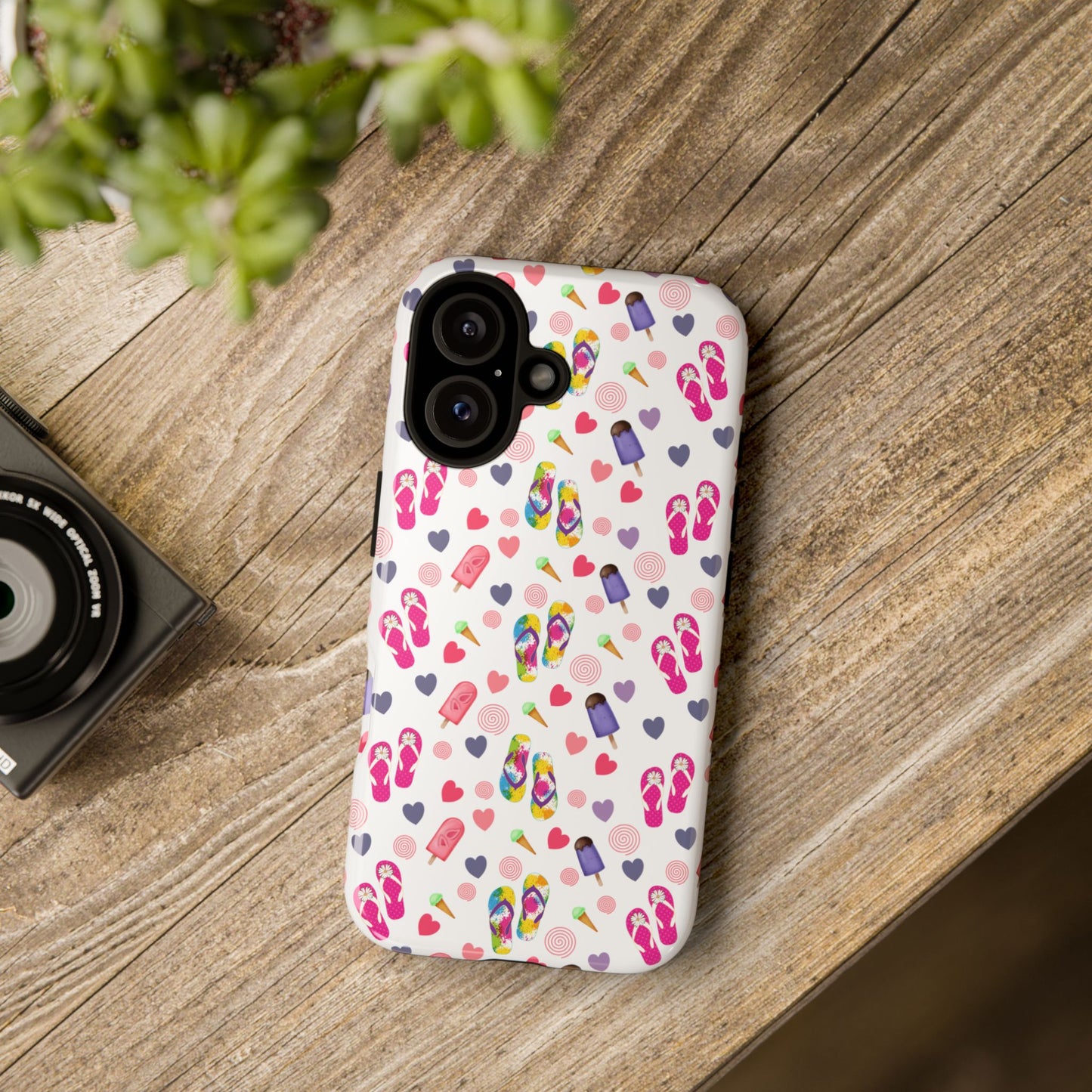 Phone Case Tough Cases - Summer Flip Flops Design