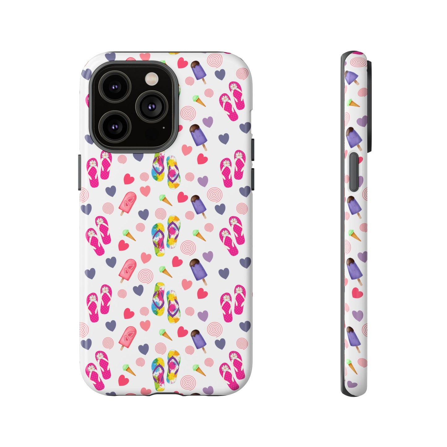 Phone Case Tough Cases - Summer Flip Flops Design