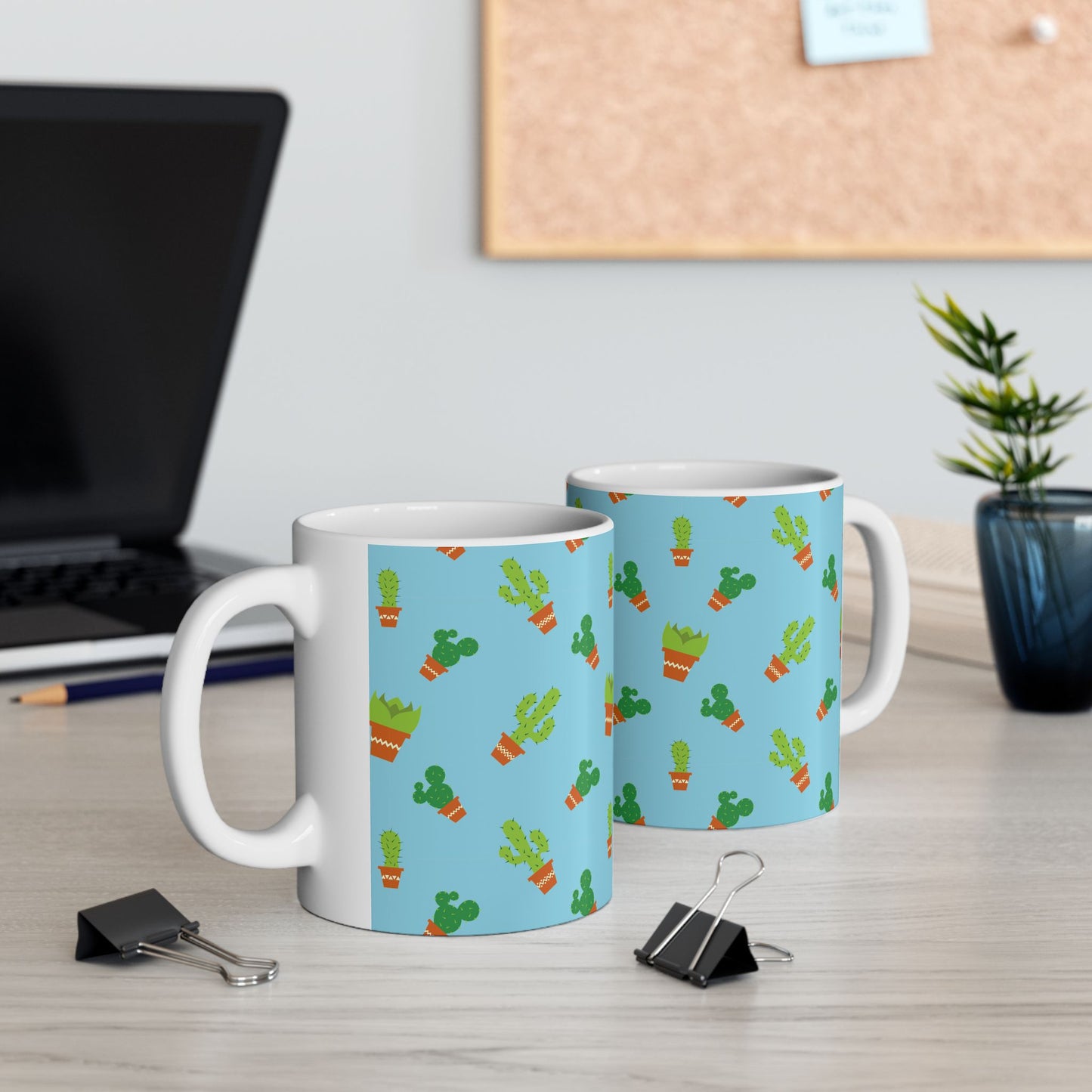 Cactus Ceramic Mug, Cute Plant Gifts, Kitchen Decor, Coffee Lover Gift, Housewarming, Eco-Friendly Mug