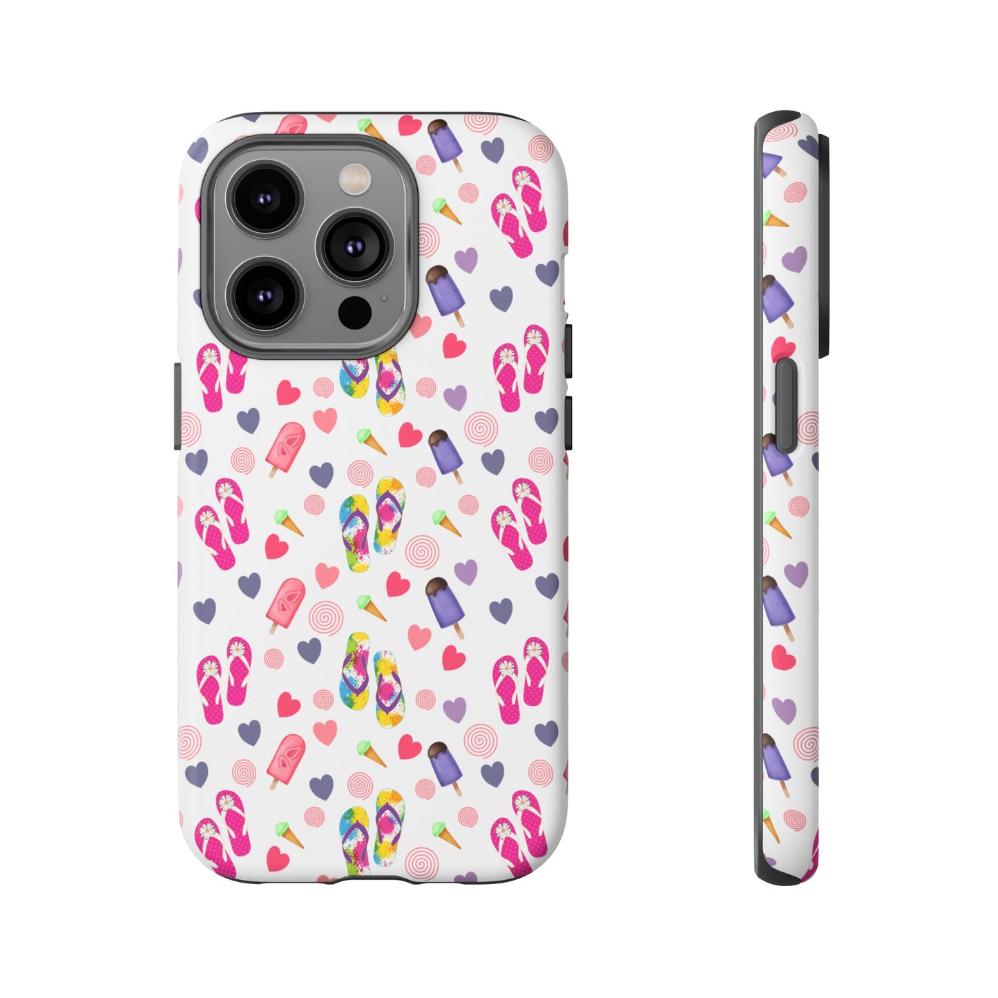 Phone Case Tough Cases - Summer Flip Flops Design