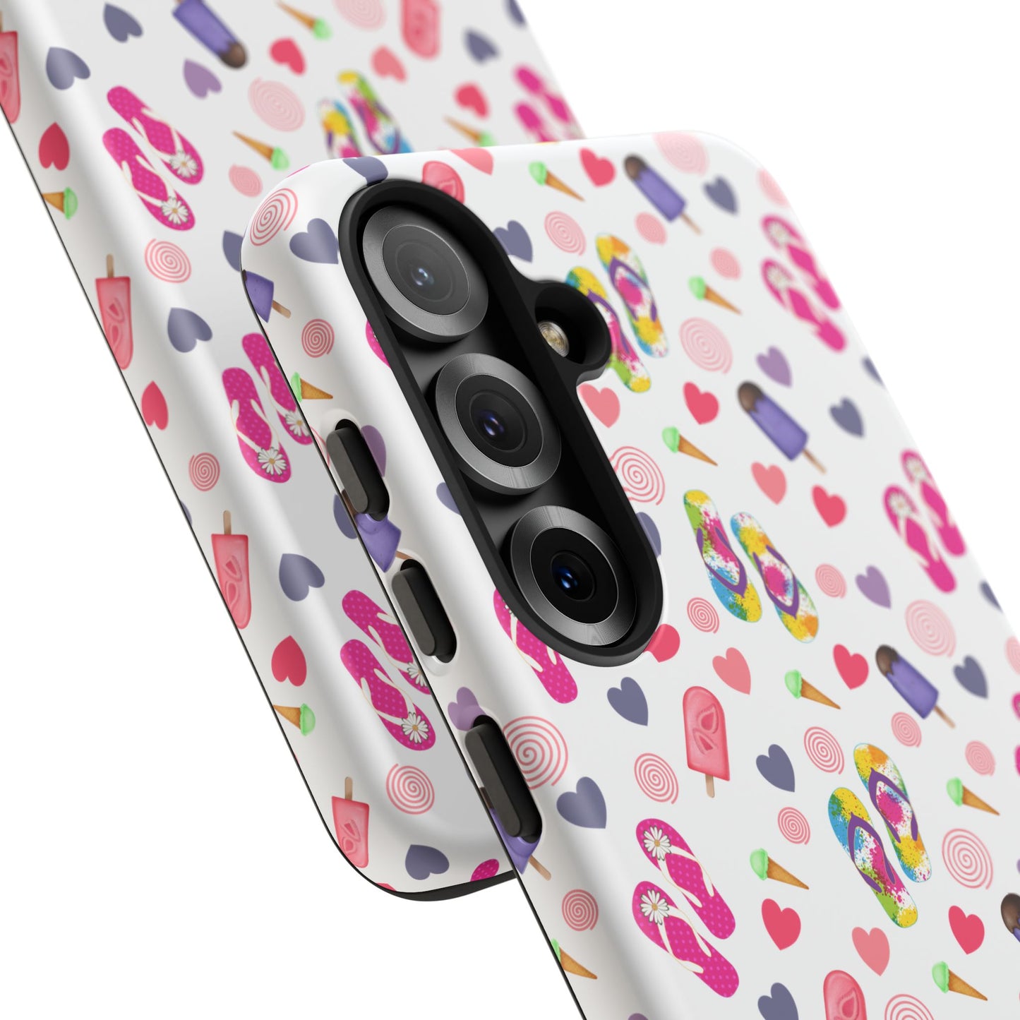 Phone Case Tough Cases - Summer Flip Flops Design