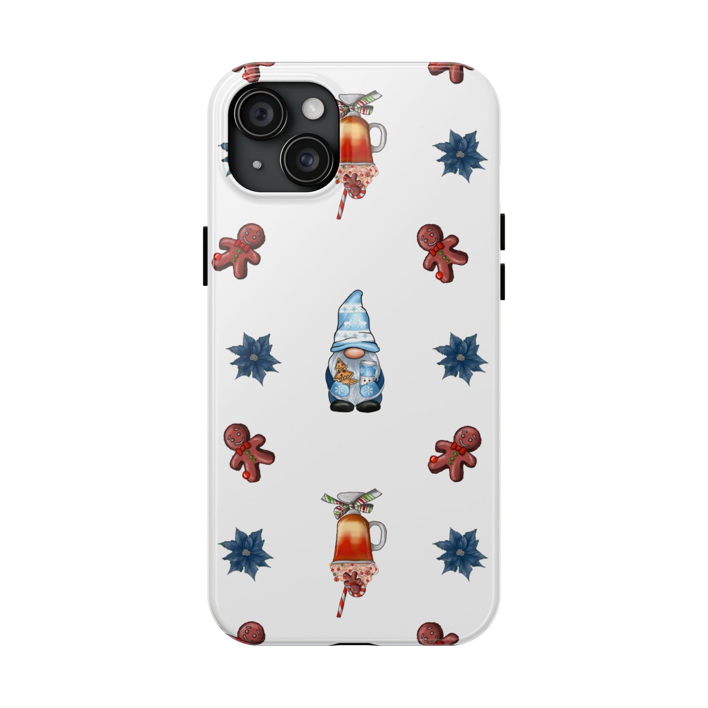 Phone Cases - Christmas Gnome and Gingerbread Man Design