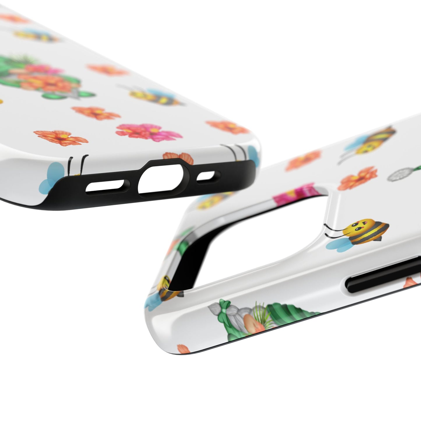 cute tropical gnome pattern with bees on iPhone 14 case