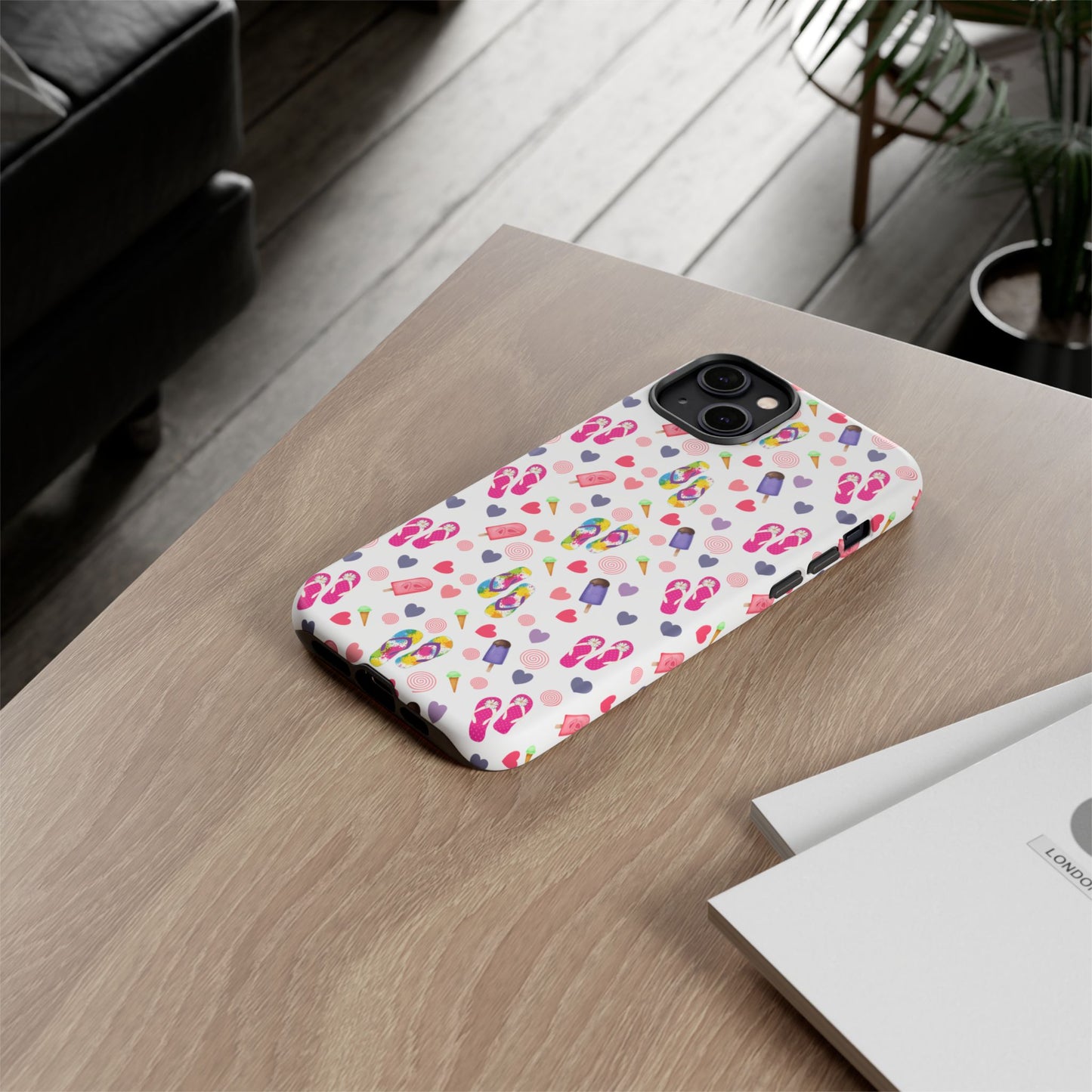 Phone Case Tough Cases - Summer Flip Flops Design