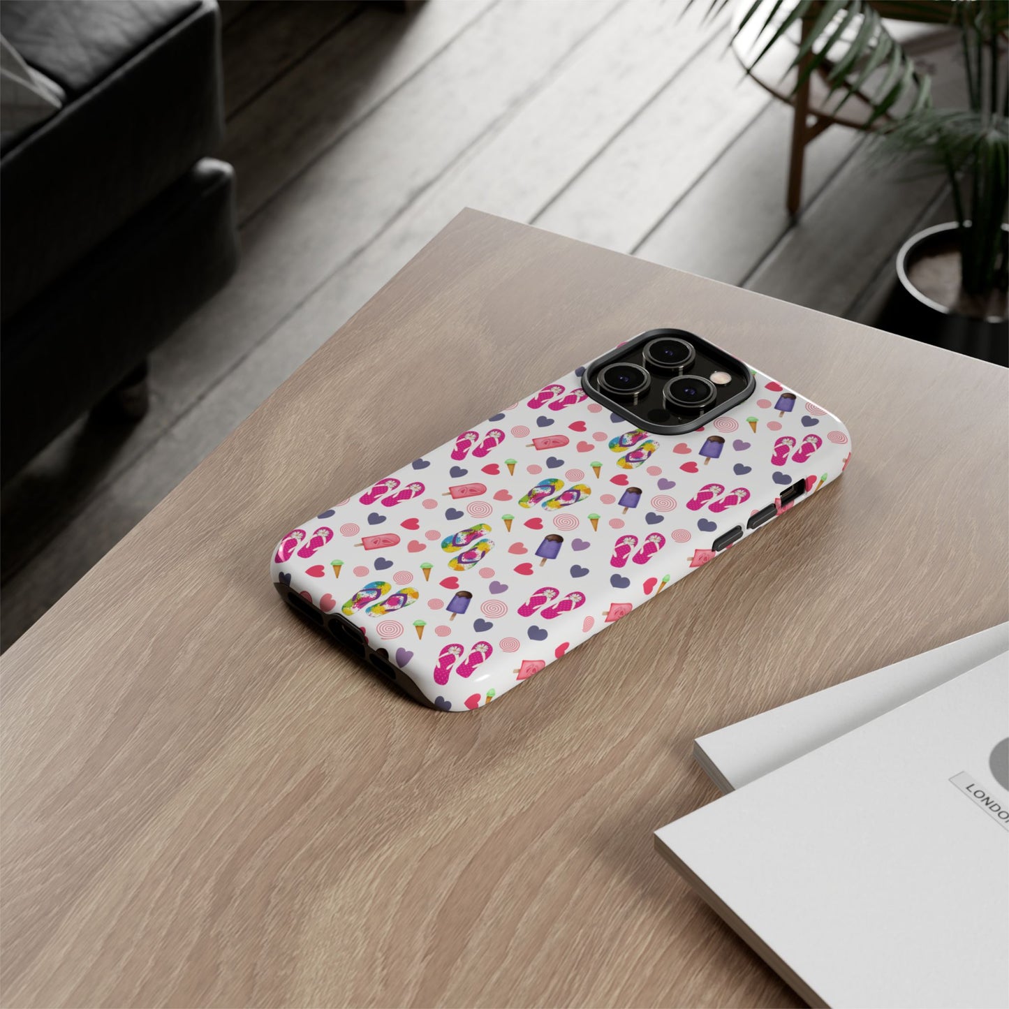 Phone Case Tough Cases - Summer Flip Flops Design
