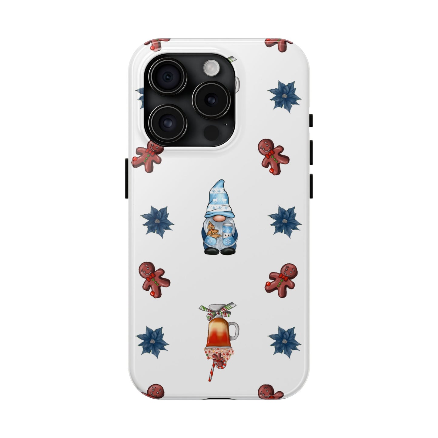 Phone Cases - Christmas Gnome and Gingerbread Man Design