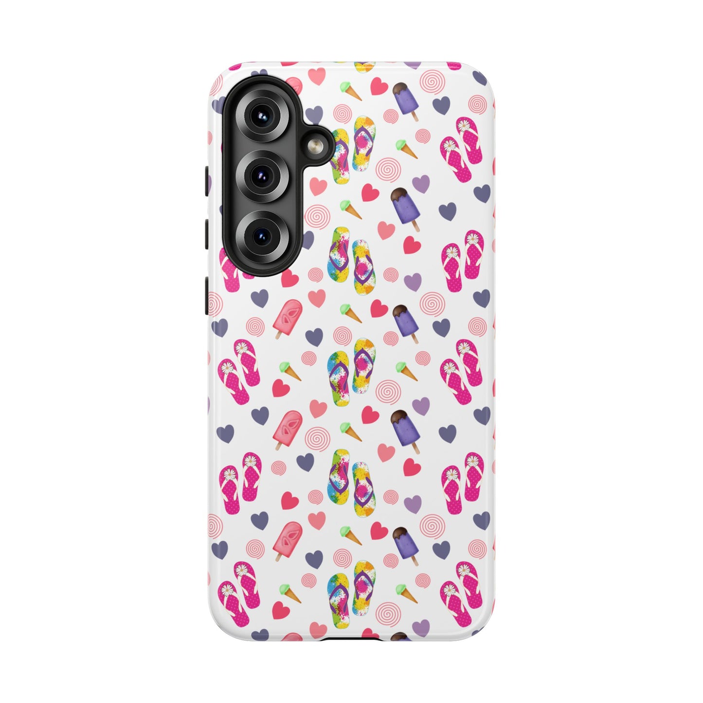 Phone Case Tough Cases - Summer Flip Flops Design