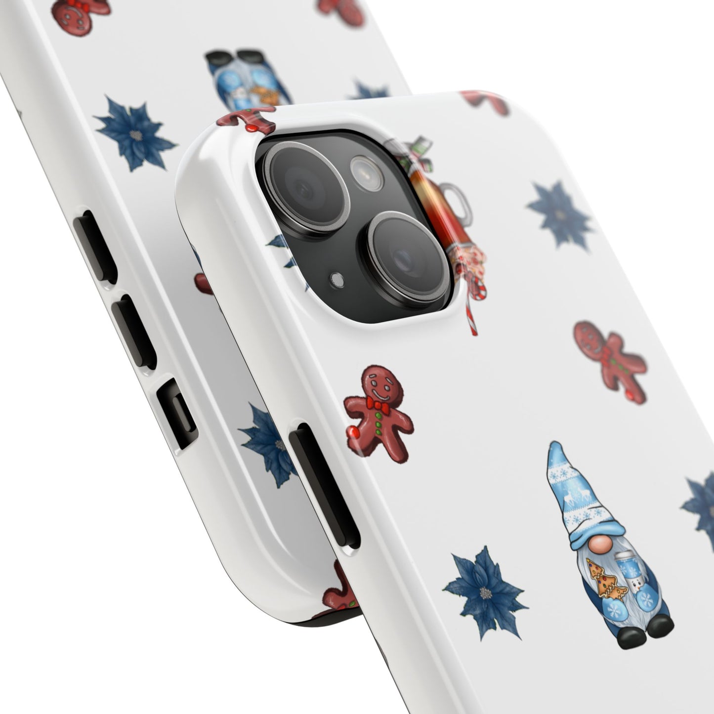 Phone Cases - Christmas Gnome and Gingerbread Man Design