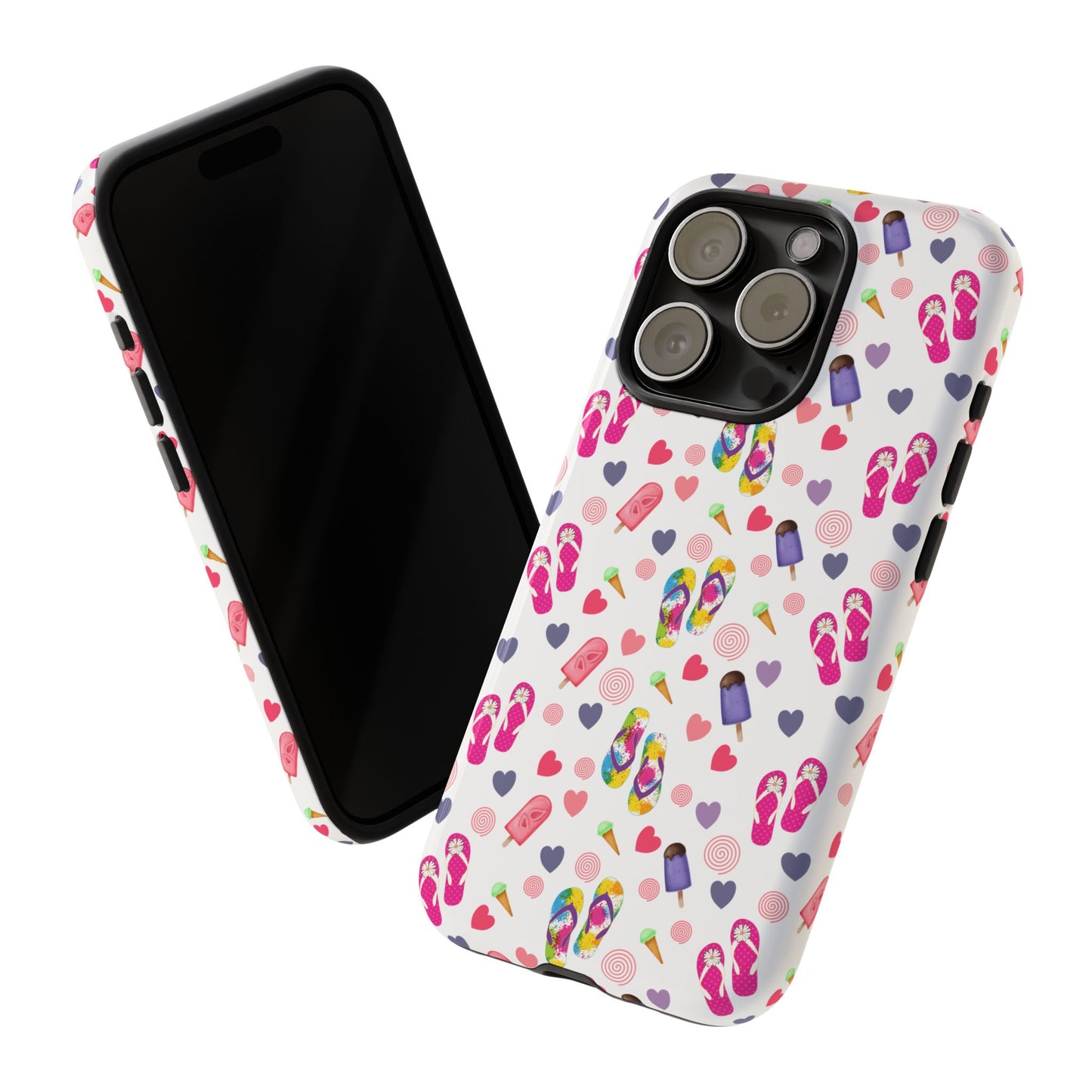 Phone Case Tough Cases - Summer Flip Flops Design