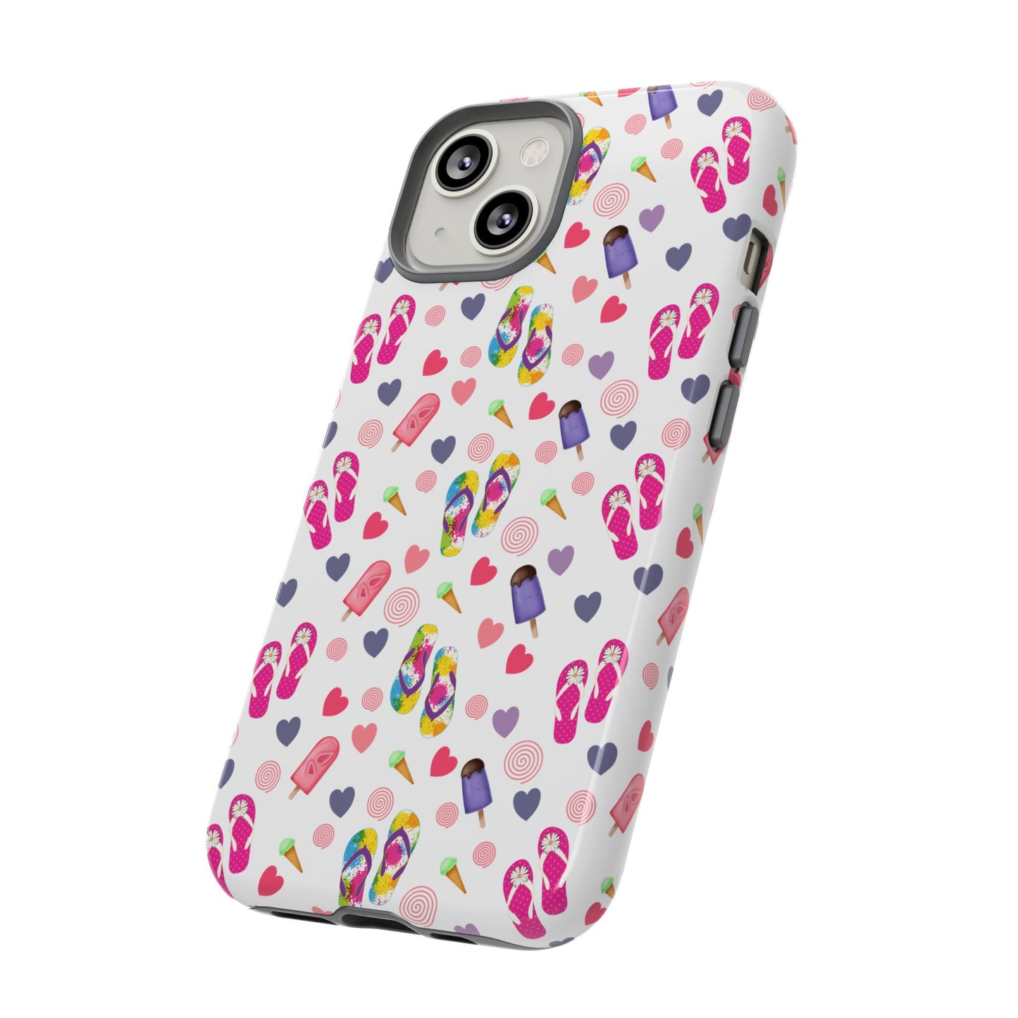 Phone Case Tough Cases - Summer Flip Flops Design