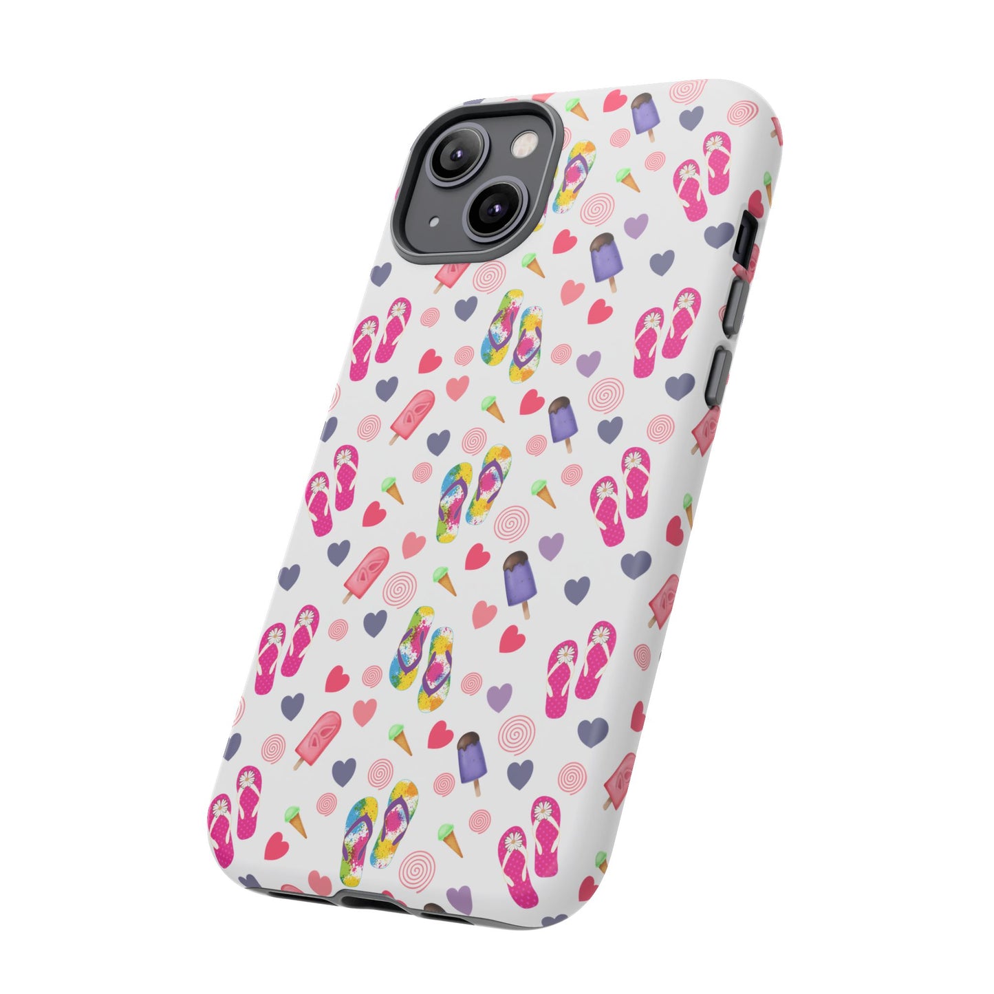Phone Case Tough Cases - Summer Flip Flops Design
