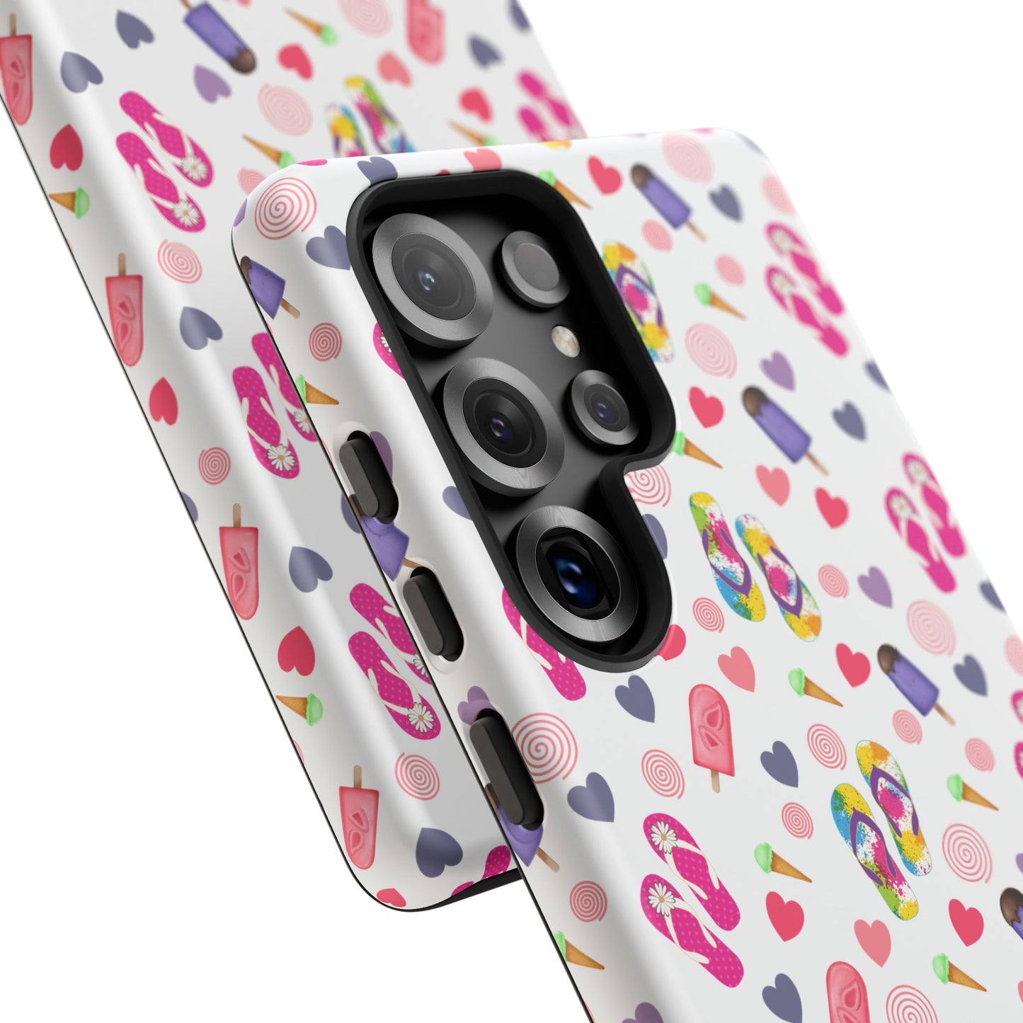Phone Case Tough Cases - Summer Flip Flops Design
