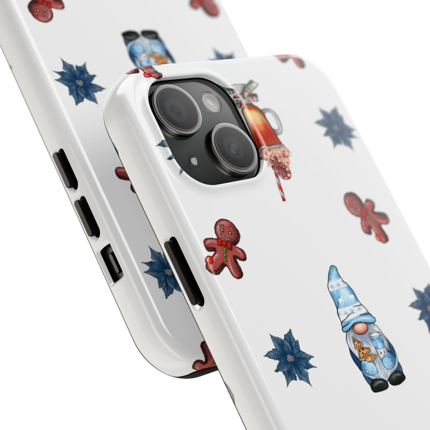 Phone Cases - Christmas Gnome and Gingerbread Man Design