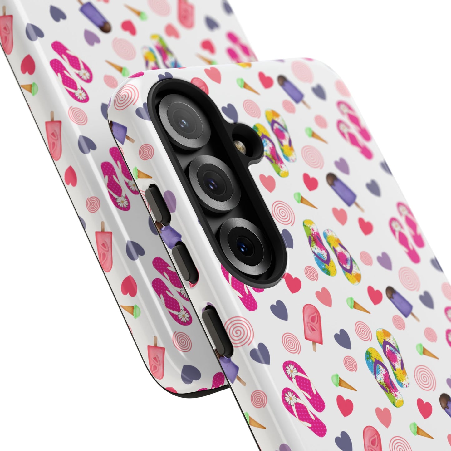 Phone Case Tough Cases - Summer Flip Flops Design