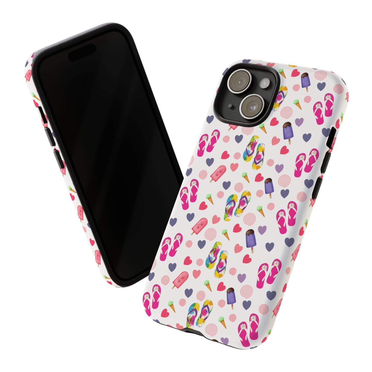 Phone Case Tough Cases - Summer Flip Flops Design