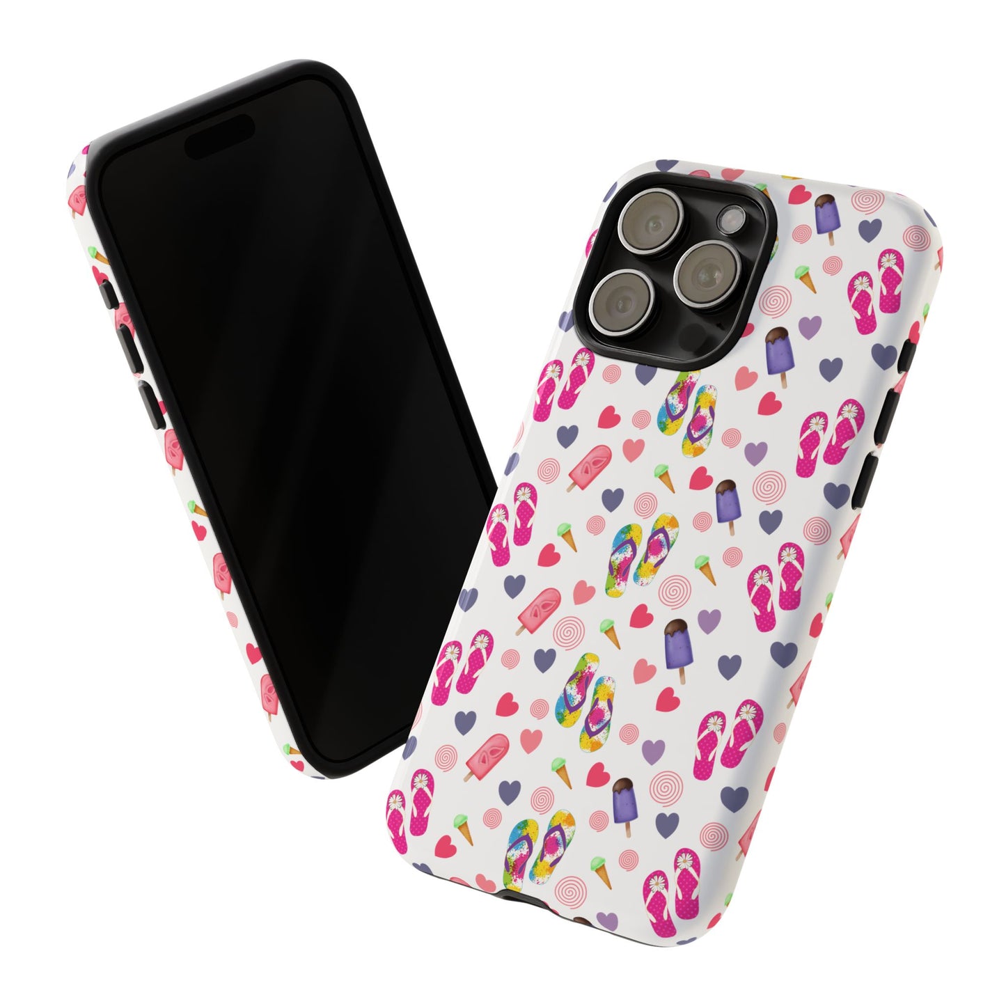 Phone Case Tough Cases - Summer Flip Flops Design