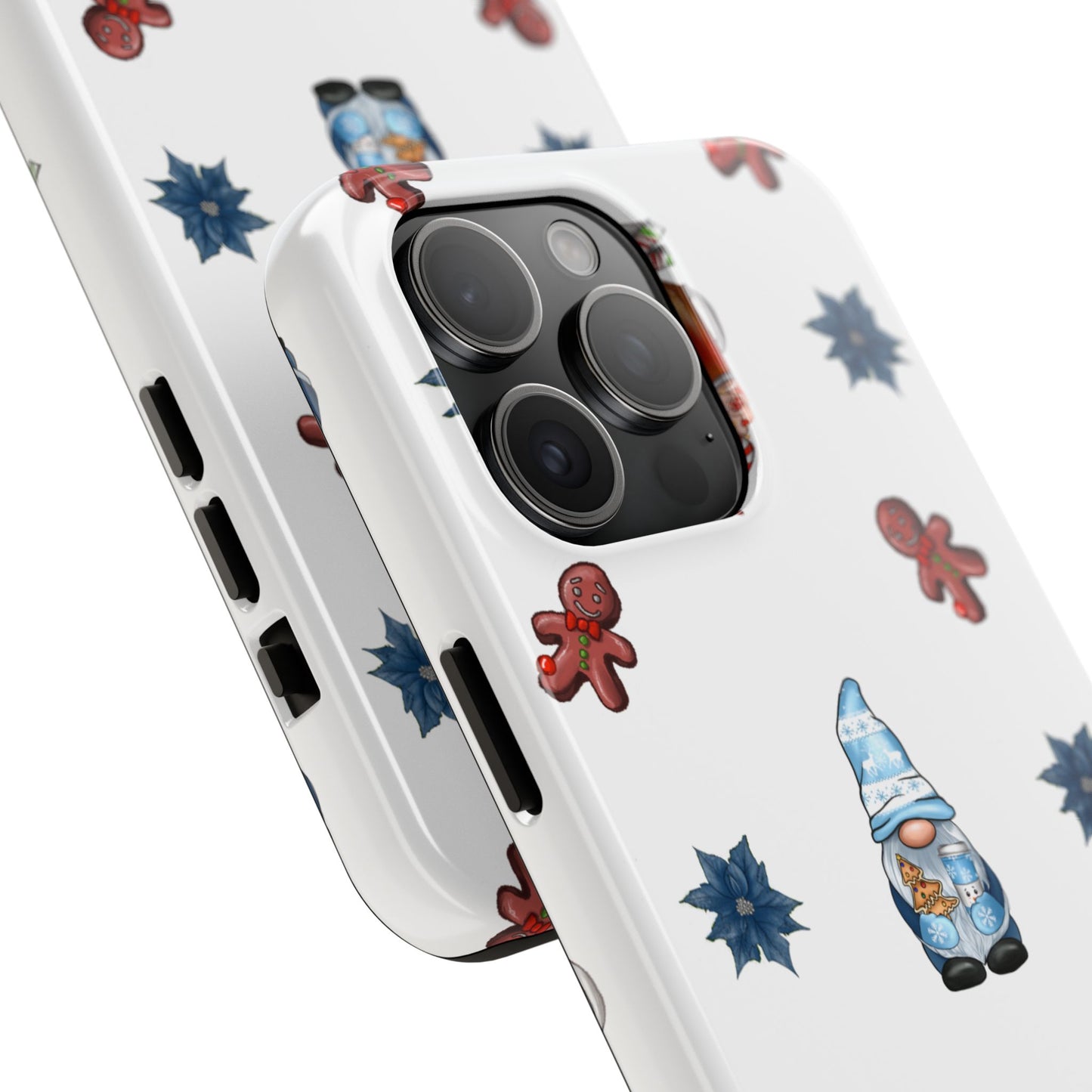 Phone Cases - Christmas Gnome and Gingerbread Man Design