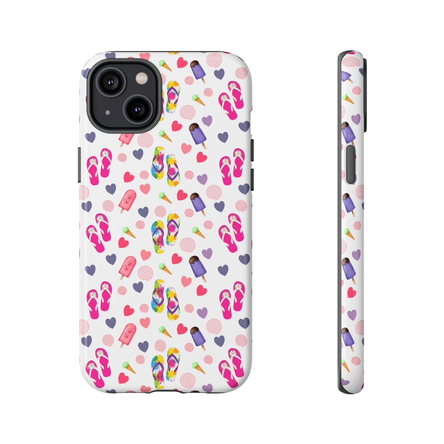 Phone Case Tough Cases - Summer Flip Flops Design