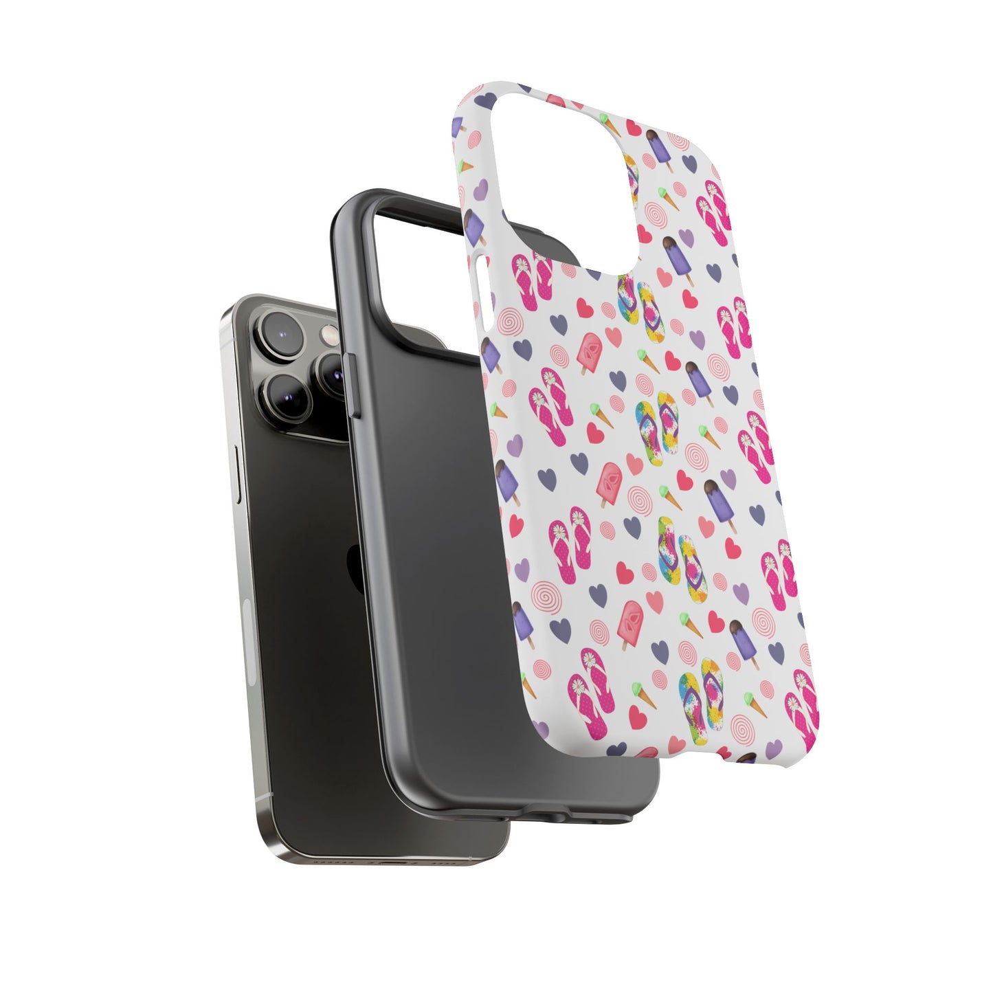 Phone Case Tough Cases - Summer Flip Flops Design