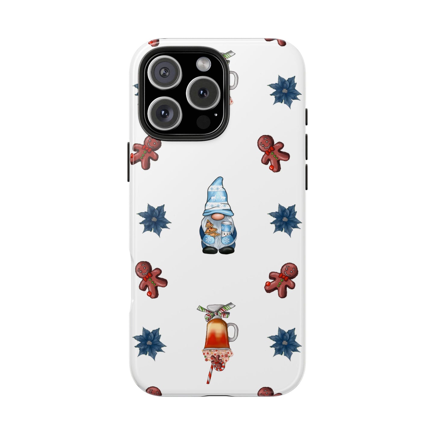 Phone Cases - Christmas Gnome and Gingerbread Man Design