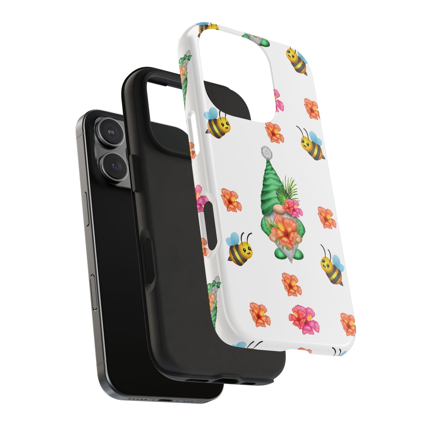 cute tropical gnome pattern with bees on iPhone 15 case